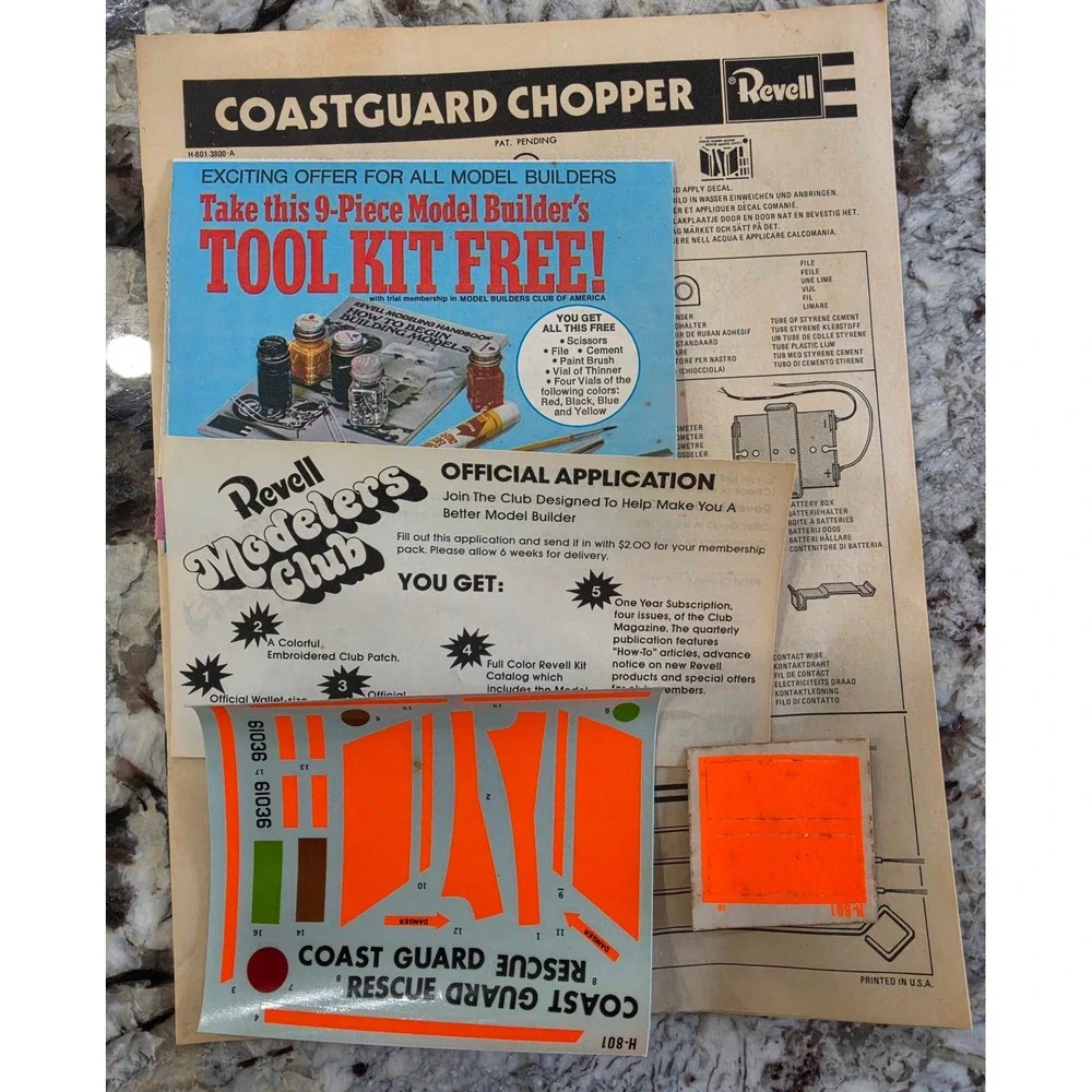 VTG Revell 1978 Coast Guard Rescue Chopper Electronic Action Kit Model 61036